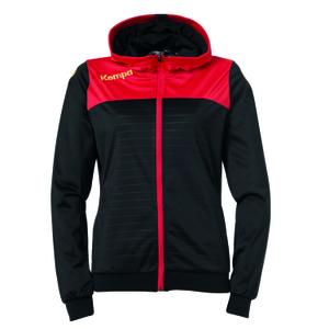 200225709-veste-a-capuche-kempa-femme-emotion-2-0-noir-rouge