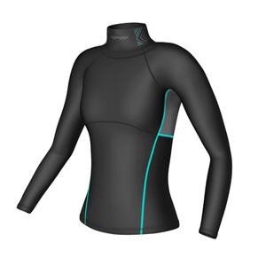 30190-bl-gr-maillot-manches-longues-col-montant-femme-shock-doctor-ultra-comp-black-grey