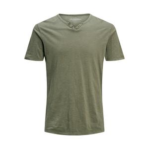 t-shirt-jack-jones-split-neck-vert-clair