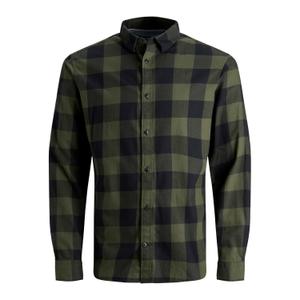 chemise-jack-jones-egingham-twill-vert-olive