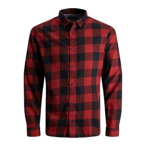 chemise-jack-jones-egingham-twill-rouge