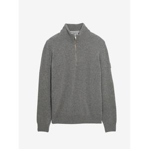 bk854-pull-a-col-montant-avec-demi-zip-en-laine-polyamide-aigle-esssential-light-heather-grey