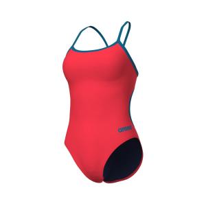 004651-490-maillot-de-bain-1-piece-dos-dentelle-femme-arena-solide-bright-coral-blue-cosmo