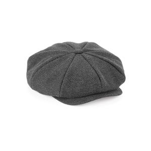 b628-charcoalherringbone-casquette-beechfield-gavoche-heritage-charcoal-herringbone