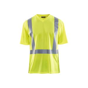 338210113300-3382-t-shirt-haute-visibilite-col-v-col-v-anti-uv-anti-odeur-blaklader-jaune-fluo