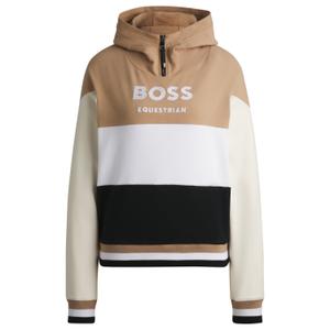 b6w1203-260-sweatshirt-equitation-a-capuche-boss-equestrian-faye-marron-blanc