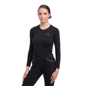 201-101052-black-t-shirt-manches-longues-coton-femme-cavalliera-bit-black