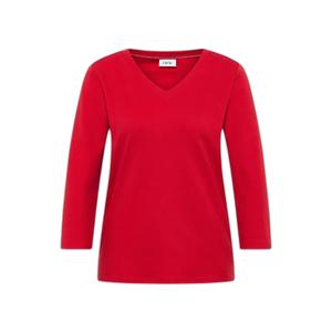 323865-16953-t-shirt-a-manches-3-4-col-v-femme-cecil-basic-fiery-red