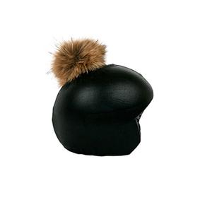 ccebbp-couvre-casque-velo-coolcasc-exclusive-black-brown-pon-pon-black-brown-tu