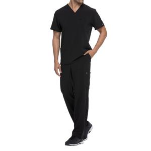 dke645-black-t-shirt-col-v-dickies-medical-noir