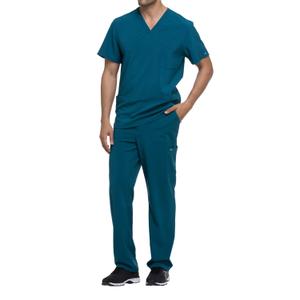 dke645-caribbeanblue-t-shirt-col-v-dickies-medical-caribbean-blue-bleu