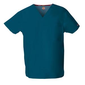 dke83706-caribbeanblue-t-shirt-col-v-dickies-medical-caribbean-blue-blue