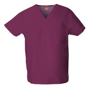 dke83706-wine-t-shirt-col-v-dickies-medical-wine