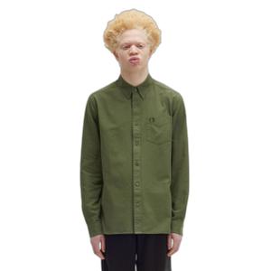 fpm5516-w19-chemise-manches-longues-fred-perry-oxford-vert-laurel-wreath