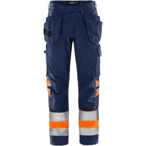 131975-271-pantalon-de-travail-haute-visibilte-classe-1-fristads-green-2640-gplu-bleu-marine-orange-haute-visibilite