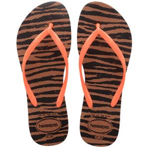 4103352-9933-tongs-femme-havaianas-slim-animals-rust-orange