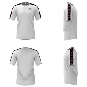 303uv10-r04-t-shirt-kappa-coen-slim-222-banda-white-black-red-racing