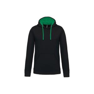 k446-black-lightkellygreen-sweatshirt-a-capuche-contrastee-kariban-black-light-kelly-green