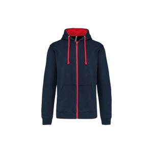 k466-navy-red-sweatshirt-a-capuche-zippe-contrastee-kariban-navy-red
