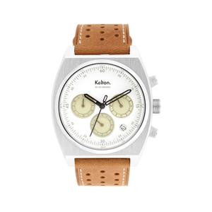 9124842-montre-chrono-meca-quartz-kelton-rc-24-blanc-marron-tu