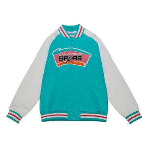 ojbf4992-sasyypppteal-blouson-leger-mitchell-ness-nba-san-antonio-spurs-primetime-teal