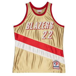 smjy4398-ptb91cdrgold-maillot-nba-portland-trail-blazers-75th-gold-swingman-1991-clyde-drexler-gold