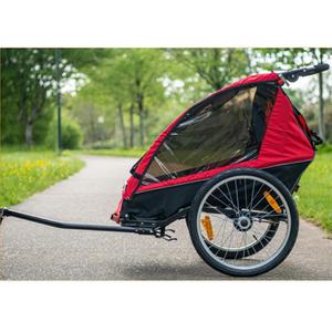 520137-remorque-poussette-2en1-fixation-moyeu-2-roues-enfant-optimiz-l71xl56xh60-rouge-noir-71x56x60-cm