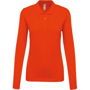 k257-orange-polo-femme-manches-longues-kariban-pique-orange