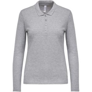 k257-darkgrey-polo-femme-manches-longues-kariban-pique-gris-fonce