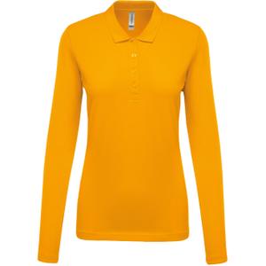 k257-yellow-polo-femme-manches-longues-kariban-pique-jaune
