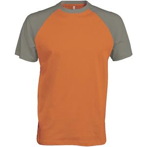 k330-orange-lightgrey-t-shirt-kariban-base-ball-orange-gris-clair