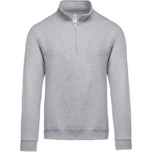 k478-oxfordgrey-sweathirt-kariban-col-zippe-gris-chine
