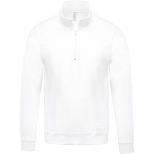 sweathirt-kariban-col-zippe-blanc-blanc