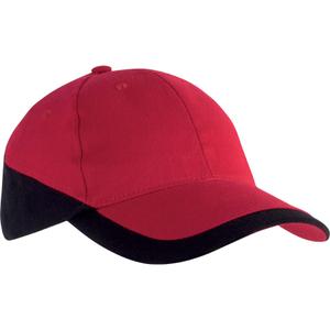 kp045-red-black-casquette-k-up-racing-6-panneaux-rouge-noir-tu