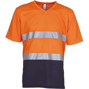 yhvj910-hivisorange-navy-t-shirt-yoko-haute-visibilite-top-cool-orange-bleu-marine