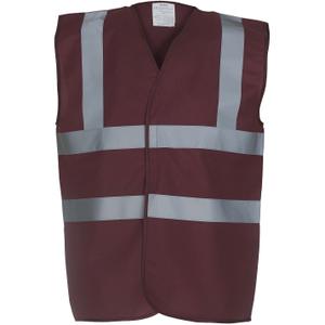 yhvw100-maroon-gilet-yoko-bande-reflechissantes-marron