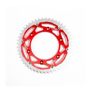 c-sr0289-cr-couronne-moto-anti-boue-bi-metal-s-teel-honda-520-rouge-argent
