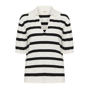 30408490-304045-polo-raye-femme-soaked-in-luxury-spina-broken-white-w-black-stripe