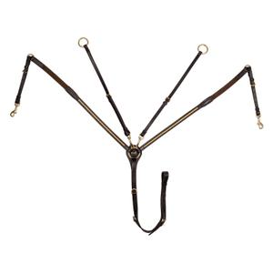 suh02030-brown-collier-de-chasse-en-cuir-a-fourche-en-laiton-supreme-brown