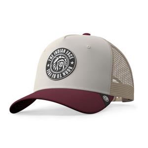03-013-07-un-casquette-the-indian-face-born-to-be-free-marron-gris-rouge-tu
