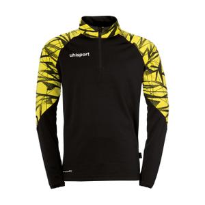 100221807-maillot-manches-longues-1-4-zip-uhlsport-goal-25-noir-jaune-citron