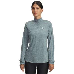 1384225-587-haut-d-entrainement-1-2-zip-femme-under-armour-tech-jasper-blue