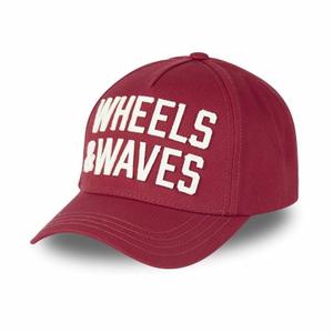 wwc04-lot-de-6-casquettes-wheels-and-waves-w22b-rouge-tu