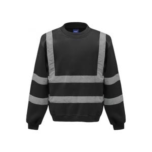yhvj510-black-sweatshirt-haute-visibilite-col-rond-yoko-black