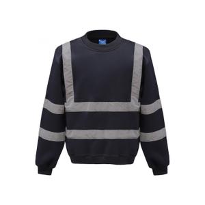 yhvj510-navy-sweatshirt-haute-visibilite-col-rond-yoko-navy